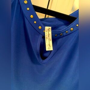 Blue Studded Women's Top